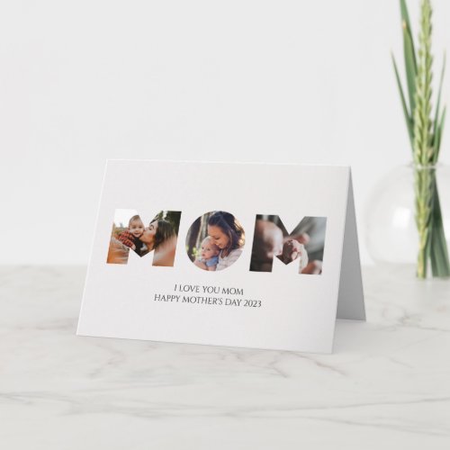 Happy Mothers Day Photo Card MOM Greeting Card