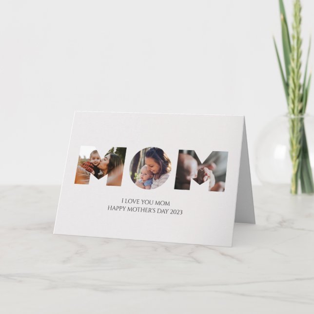 Happy Mothers Day Photo Card MOM Greeting Card (Front)