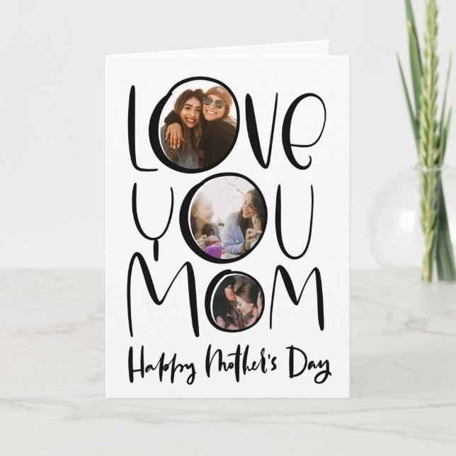 Happy Mother's Day Photo Card Template. (Front)
