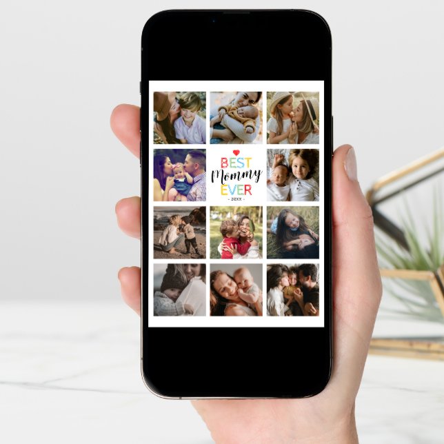 Happy Mother's Day Photo Collage Card (Front Digital)