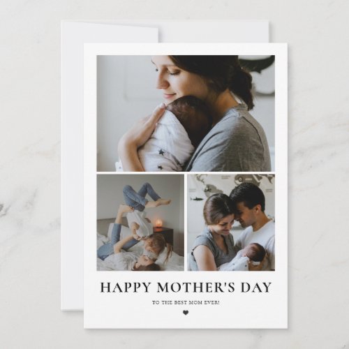 happy mothers day photo collage modern minimalist  holiday card