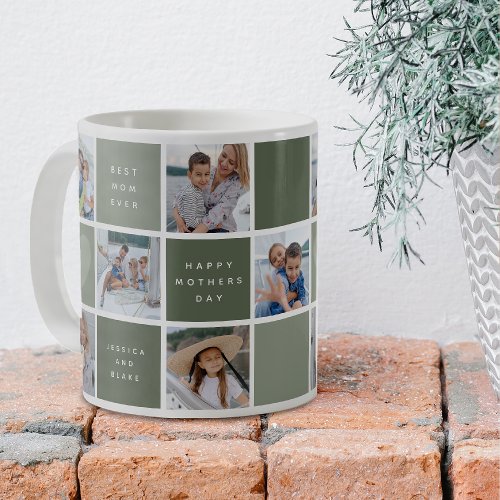 Happy Mothers Day Photo Grid Keepsake Coffee Mug