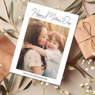 Happy Mother's Day Photo Minimalist Card
