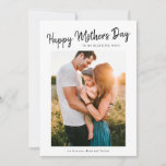 Happy Mother's Day photo Mother's Day card<br><div class="desc">A simple yet bold photo Mother's Day card for wife and mom with portrait photo and editable text.</div>