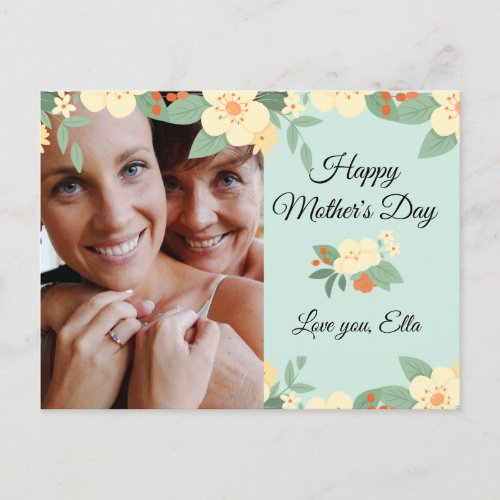 Happy Mothers Day Photo Personal Holiday Postcard