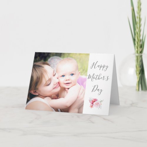 Happy Mothers Day Photo Personalized Card