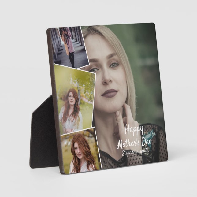 Happy mothers day photo Tabletop Plaque with Easel (Front)