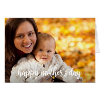 Happy Mother's Day Photo Template White Script