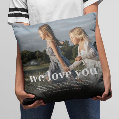 Happy Mothers Day Photo Throw Pillow