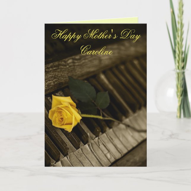 Happy Mother's Day Piano Card (Front)