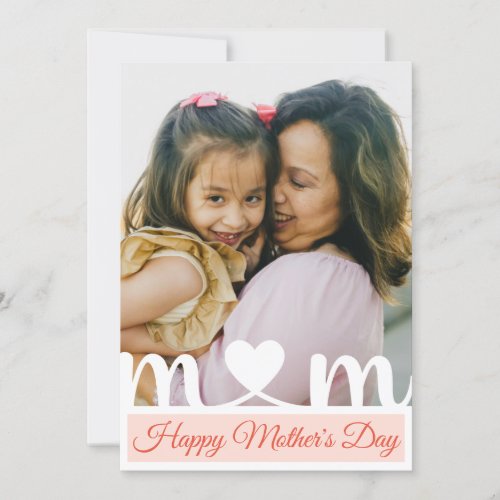 Happy Mothers Day Picture Flat Greeting Card