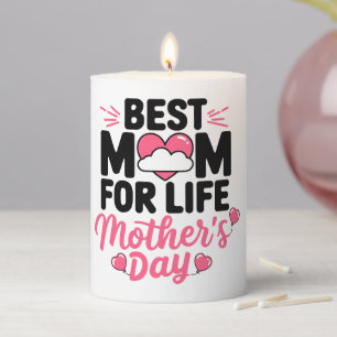 Happy Mothers Day Pillar Candle