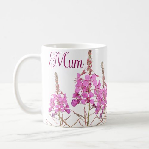 Happy Mothers Day pink floral boho mug for mom
