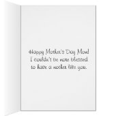 Happy Mother's Day Pink flowers Card. (Inside (Right))