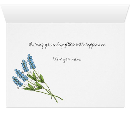 Happy Mother's Day Pink Hat greeting card (Inside Horizontal (Bottom))