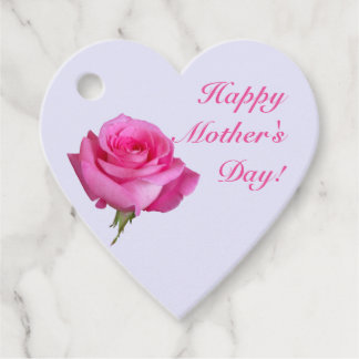 Happy Mother's Day Pink Rose Gift Tags