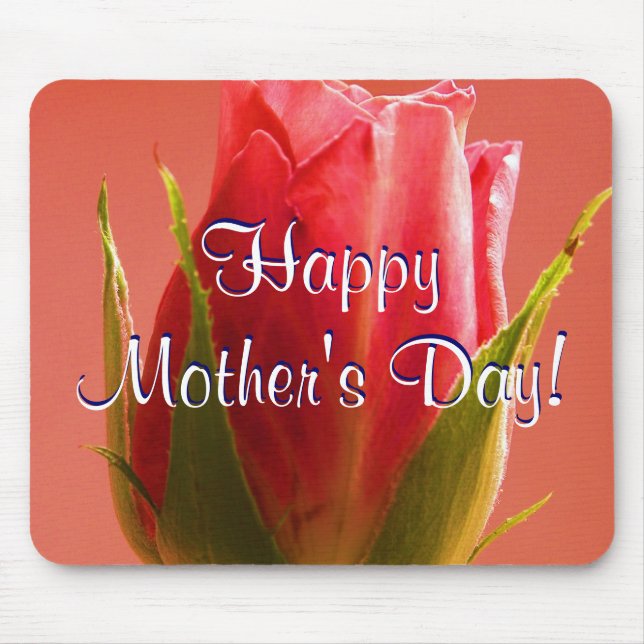 Happy Mother's Day Pink Rose I Mouse Pad (Front)