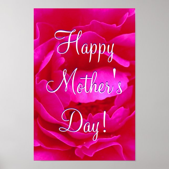 Happy Mother's Day Pink Rose I Poster (Front)