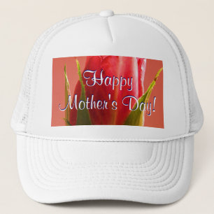 Happy Mother's Day Pink Rose Trucker Hat