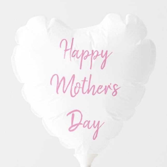 Happy Mother's Day Pink Simple Modern Party 2024  Balloon (Front)