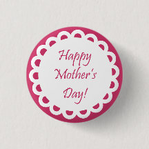Happy Mothers Day Pink White Lace Custom