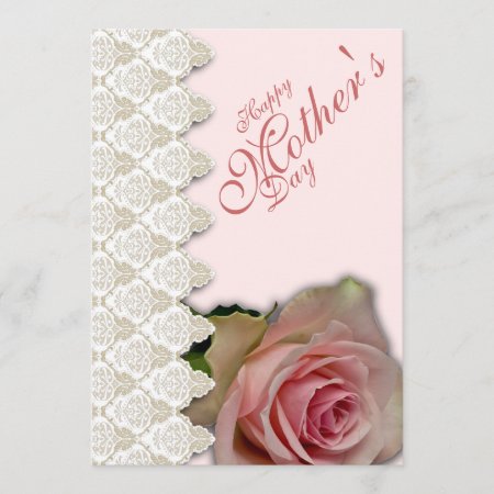 Happy Mother's Day & Pink With Poem - 1 Card