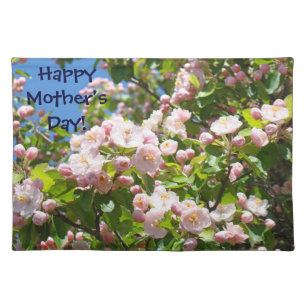 Happy Mother's Day placemats Pink Spring Blossoms