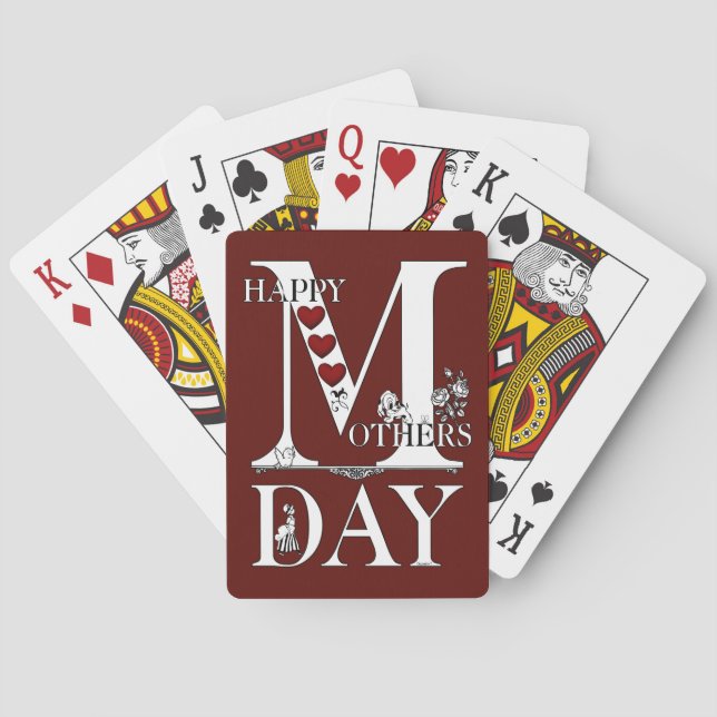 Happy Mothers Day Playing Cards (Back)