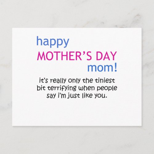 happy mothers day postcard