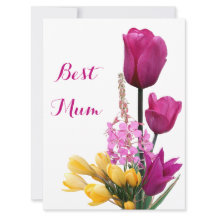 Happy Mother's Day pretty pink tulips floral love