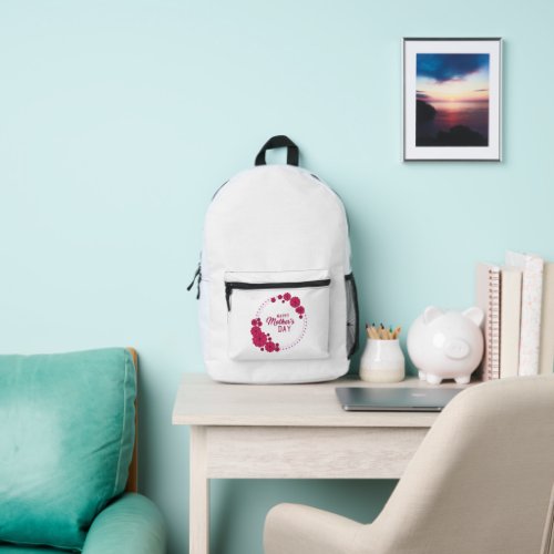 Happy mothers day printed backpack