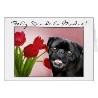 Happy Mother's Day Pug dog greeting card