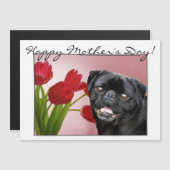 Happy Mother's day pug magnetic card | Zazzle