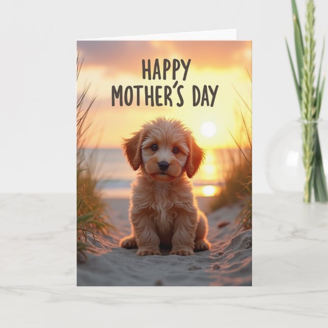 Happy Mothers Day Puppy Card (Front)