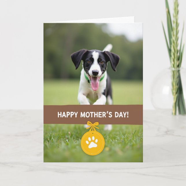 Happy Mothers Day Puppy Love Card (Front)