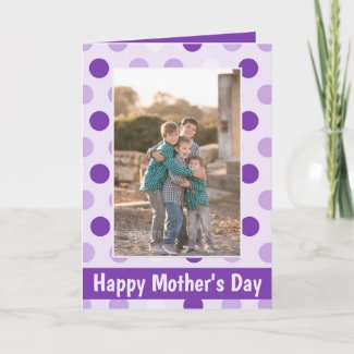 Happy Mother's Day Purple and Lavender Polka Dots
