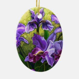 Happy Mother's Day purple flowers Ceramic Ornament