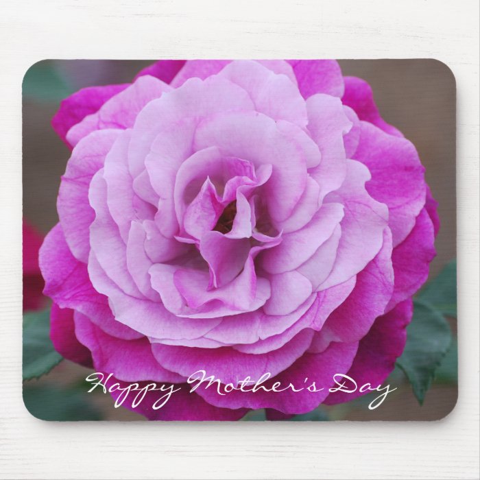 Happy Mother's Day Purple Rose Mousepad