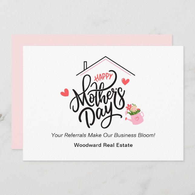 Happy Mother's Day | Realtor Business Bloom Sweet  Holiday Card (Front/Back)