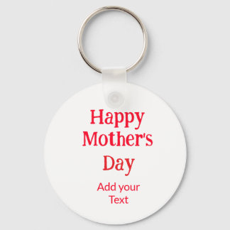 Happy mother's day red add text simple minimal mom keychain