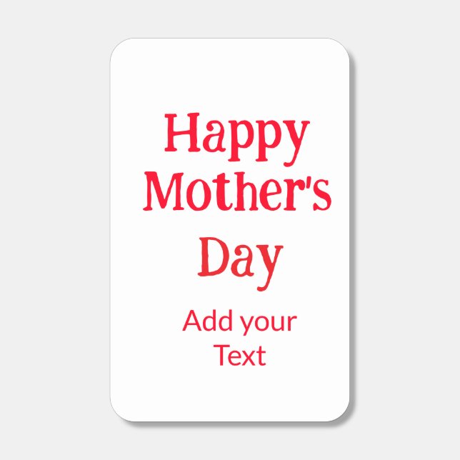 Happy mother's day red add text simple minimal mom matchboxes (Front)
