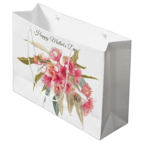 Happy Mothers Day Red Floral Large Gift Bag