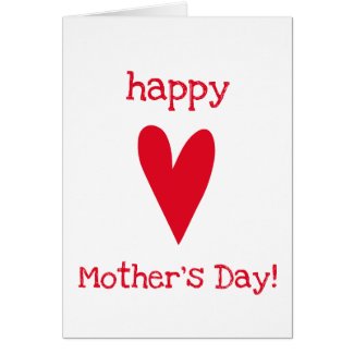 Happy Mother's Day!! Red Heart Mother's Day Card