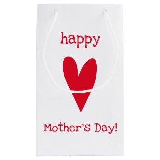 Happy Mother's Day!! Red Heart Small Gift Bag