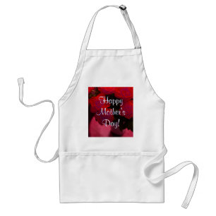 Happy Mother's Day Red Roses Adult Apron