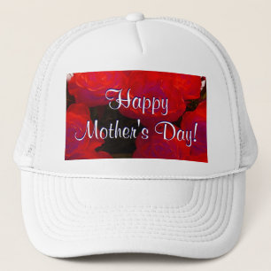 Happy Mother's Day Red Roses Trucker Hat