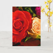 Happy Mother's Day Red Yellow Roses III Card (Yellow Flower)