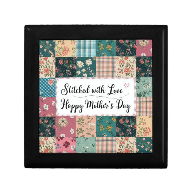 Happy Mother's Day - Retro Cute Quilt Pattern Gift Box (Front)
