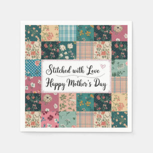 Happy Mother's Day - Retro Cute Quilt Pattern Napkins