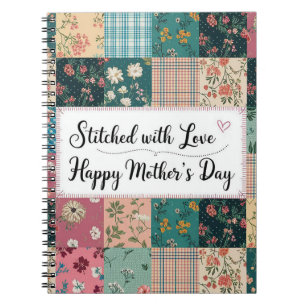 Happy Mother's Day - Retro Cute Quilt Pattern Notebook